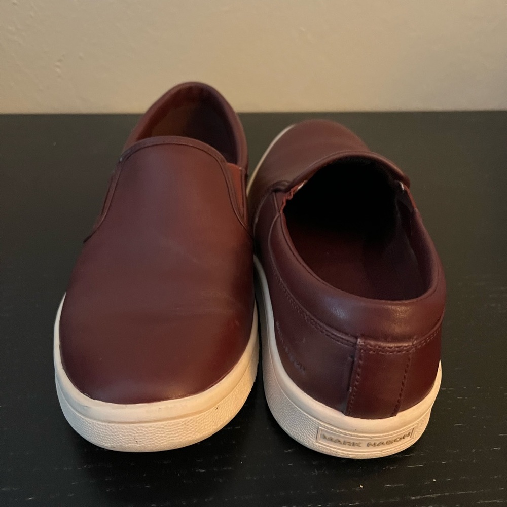 wine colored loafers for women size 6